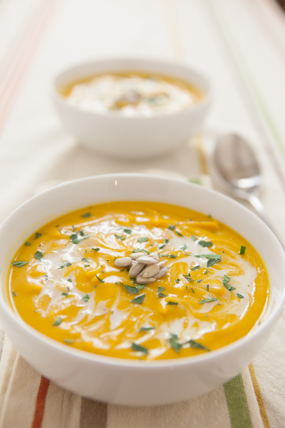 Butternut Squash Soup with Apple and Carrot