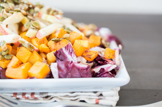 Roasted Radicchio and Butternut Squash Salad | LaughterandLemonade.com