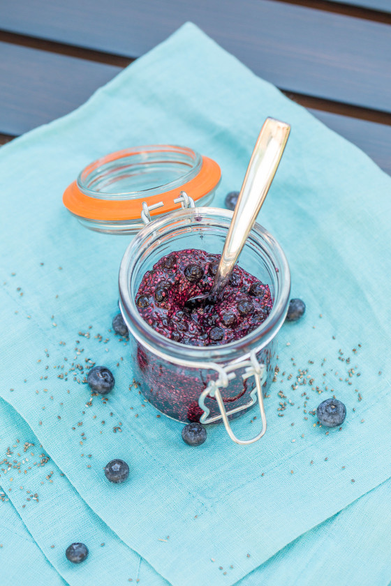 Chia Seed Blueberry Jam | LaughterandLemonade.com