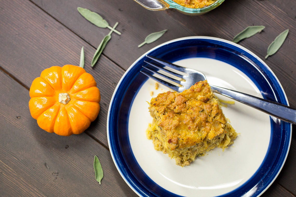 Pumpkin Sage Spaghetti Squash Casserole Laughter and Lemonade