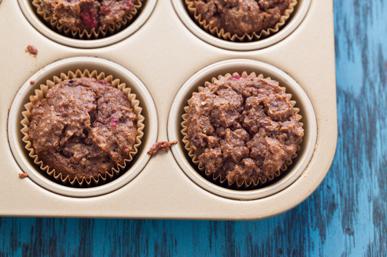 Paleo Chocolate Raspberry Muffins
