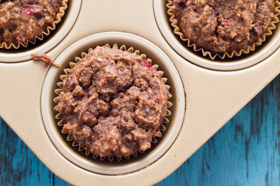 Paleo Chocolate Raspberry Muffins