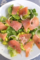 Romaine Salad with Smoked Salmon