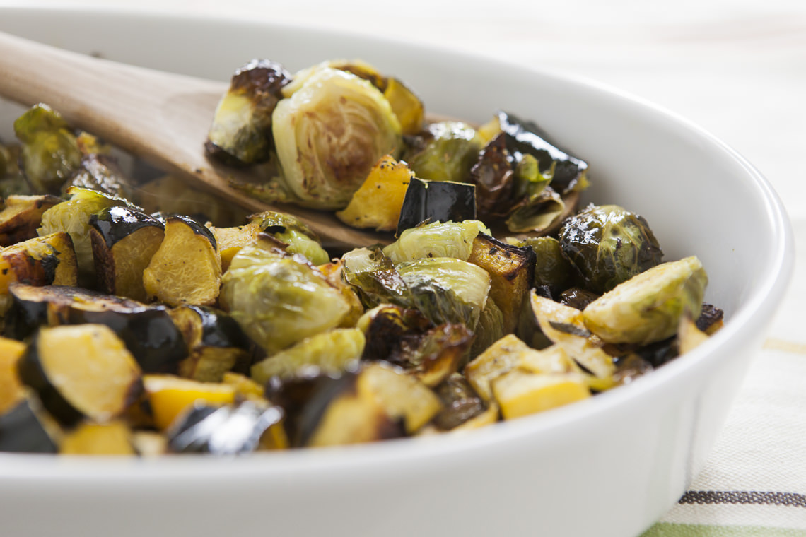 Sage Roasted Acorn Squash & Brussel Sprouts