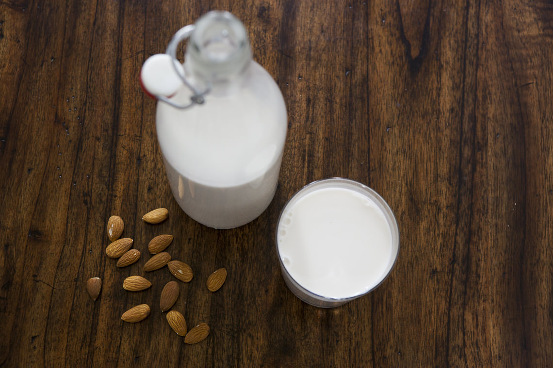 Almond Milk jug glass
