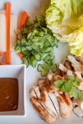 Grilled Chicken Wraps with Quick Pickled Veg
