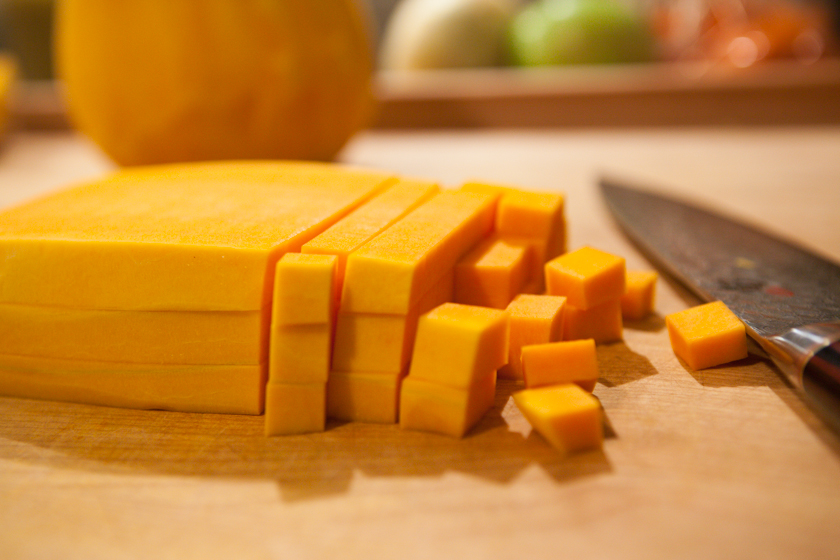 Butternut Squash Soup with Apple and Carrot