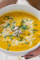 Butternut Squash Soup with Apple and Carrot