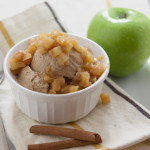 Cinnamon Ice Cream with Warm Apple Compote