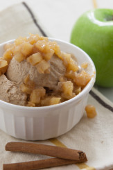 Cinnamon Ice Cream with Warm Apple Compote