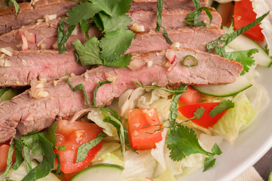 Thai Beef Salad Flank Steak Ginger Garlic