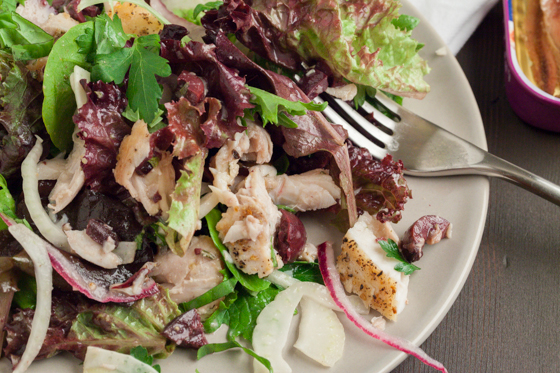 Tuscan Salad with Tuna Steak