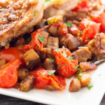 Warm Tomato Eggplant Relish