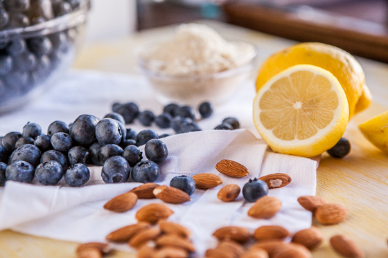 Blueberries, Almonds, Lemon, Almond Meal