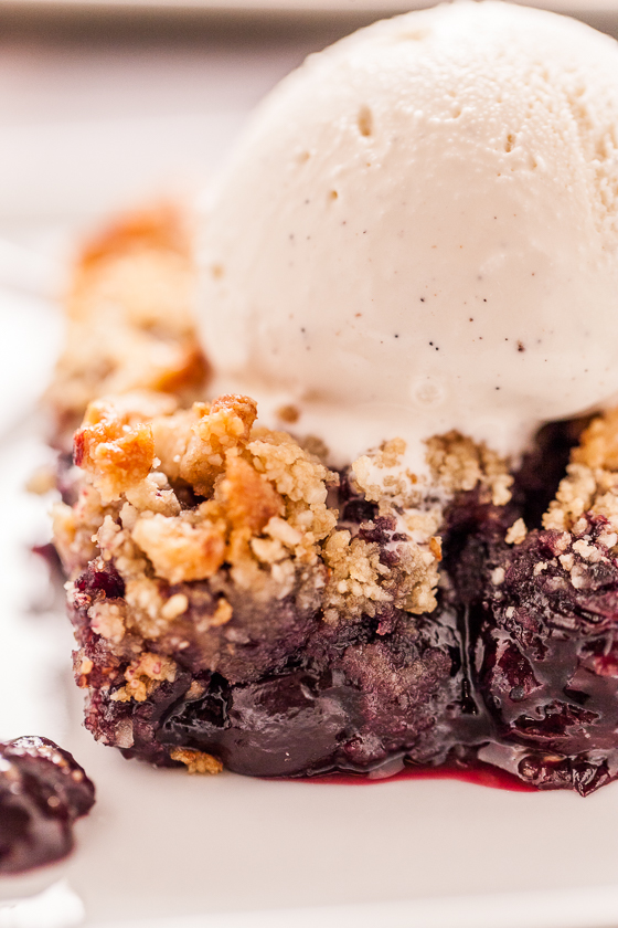 Lemon Blueberry Crumble Close Up