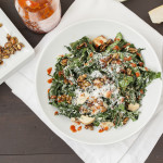 Spicy Kale Caesar with Chicken and Candied Pepitas