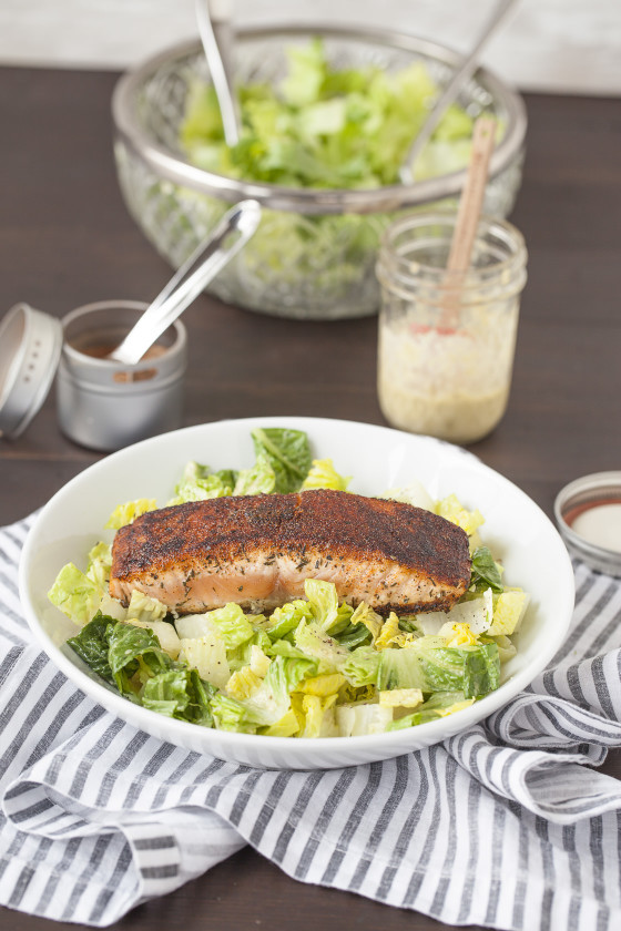 Blackened Salmon Caesar