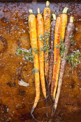 Roasted Carrots with Lemon-Cumin-Honey Glaze