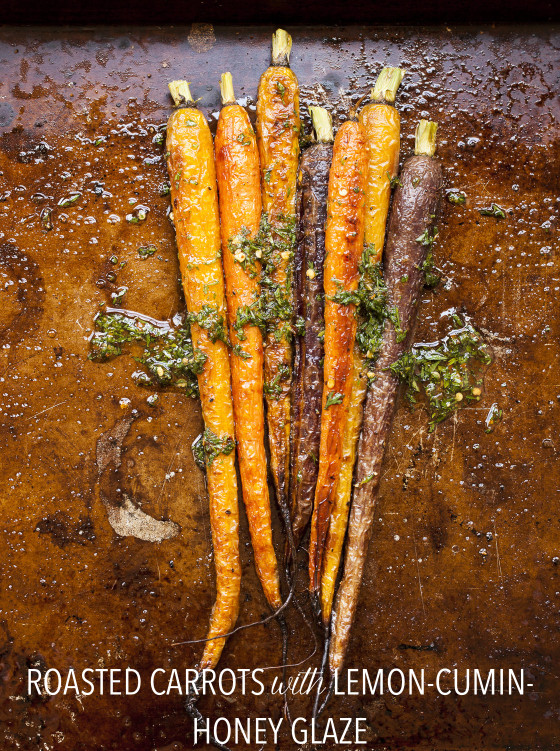 Roasted Carrots with Lemon-Cumin-Honey Glaze | LaughterandLemonade.com