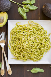 Creamy Avocado Basil Sauced Spaghetti