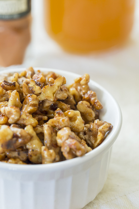 Quick Honey Candied Nuts | LaughterandLemonade.com