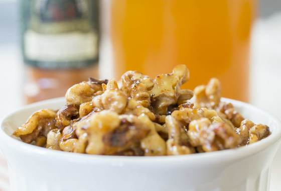 Quick Honey Candied Nuts | LaughterandLemonade.com