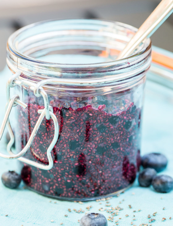 Chia Seed Blueberry Jam | LaughterandLemonade.com