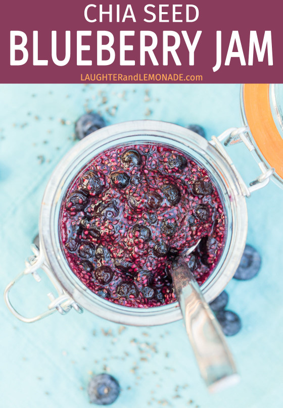 Chia Seed Blueberry Jam | LaughterandLemonade.com