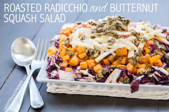 Roasted Radicchio and Butternut Squash Salad | LaughterandLemonade.com