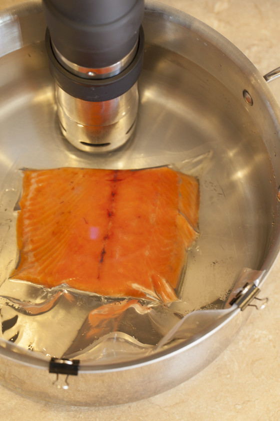 Sous Vide Salmon with Lemon Miso Sauce | LaughterandLemonade.com