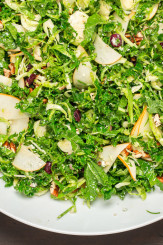 Shredded Brussels Sprout and Kale Salad