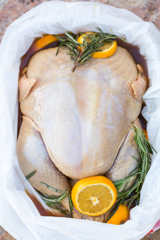 Rosemary, Orange, Cider Brined Turkey | LaughterandLemonade.com