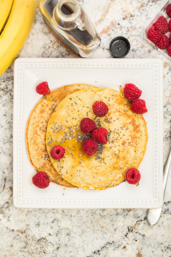 1 Banana + 2 Egg Pancakes | LaughterandLemonade.com