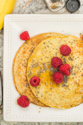 1 Banana + 2 Egg Pancakes | LaughterandLemonade.com