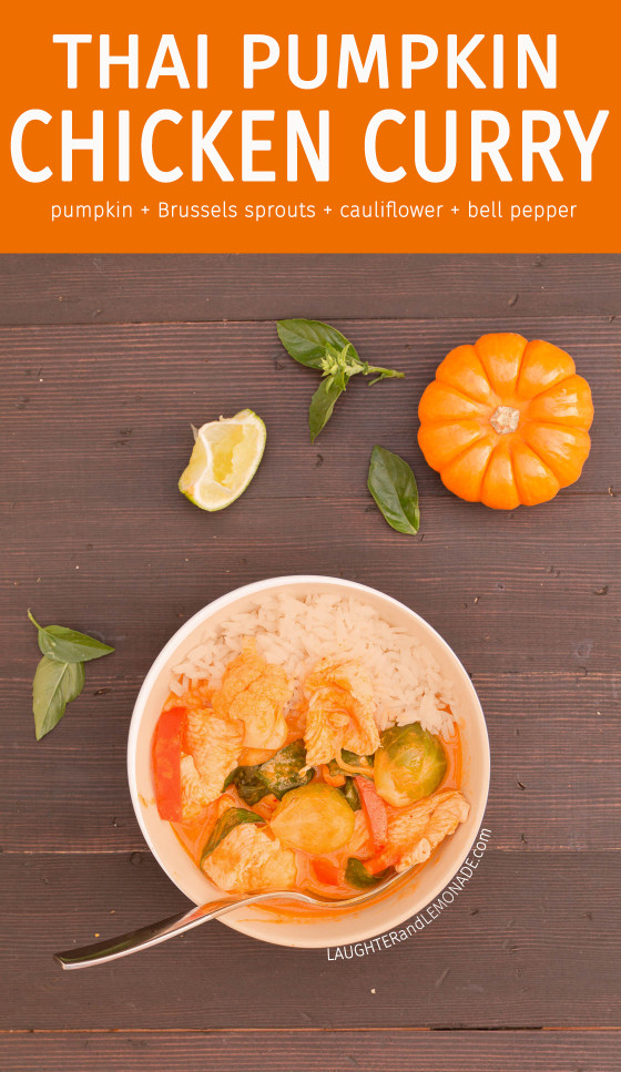 Thai Pumpkin Chicken Curry | LaughterandLemonade.com