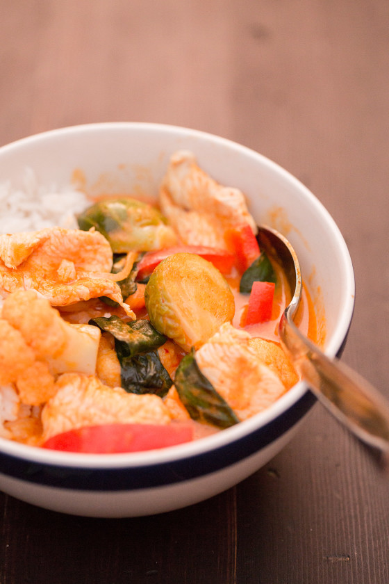 Thai Pumpkin Chicken Curry | LaughterandLemonade.com